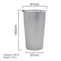 500ml Insulated Cups Titanium Beer Vacuum Cup
